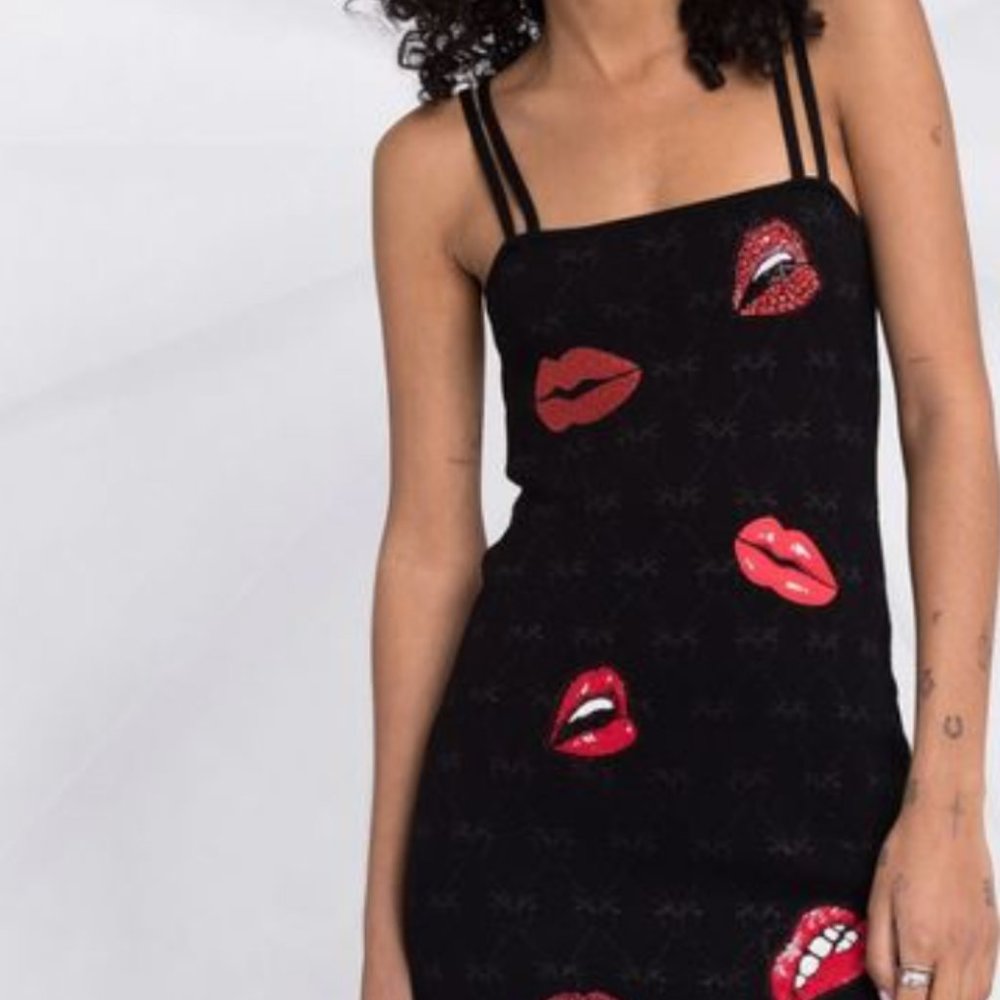Pinko Embroidered Kiss Mini Dress
